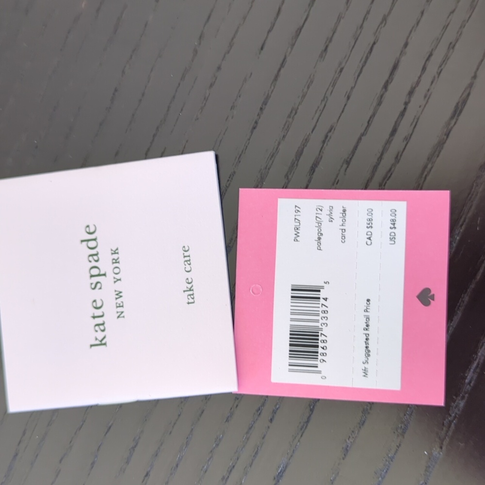 NWT Kate Spade pale gold card Case sylvia - Picture 6 of 7